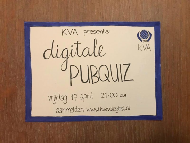 Flyer van de Digitale Pubquiz